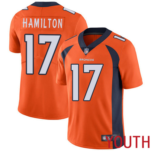 Youth Denver Broncos 17 DaeSean Hamilton Orange Team Color Vapor Untouchable Limited Player Football NFL Jersey